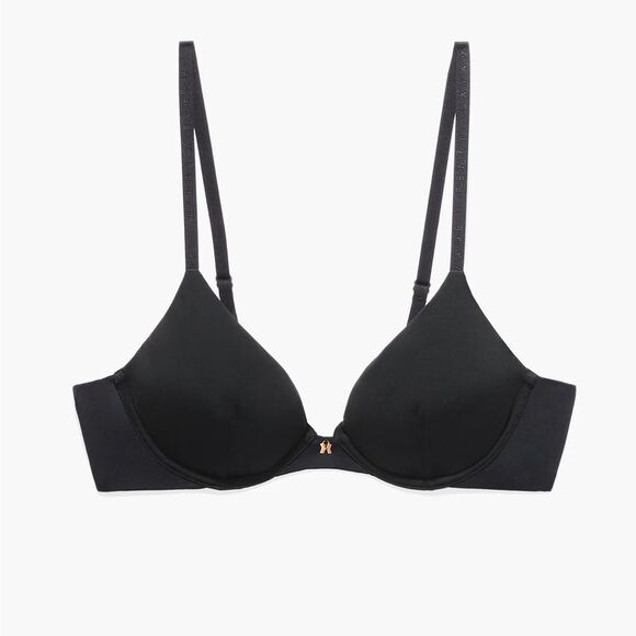 Savage X Fenty NWT Core Microfiber Unlined Bra Black 34DD Basic Classic Comfy - Picture 2 of 10